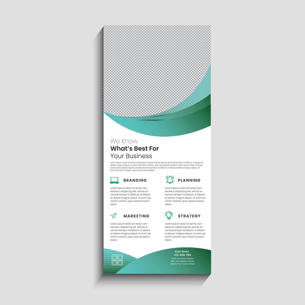 Corporate Business Roll Up Banner Signage Standee Template vector