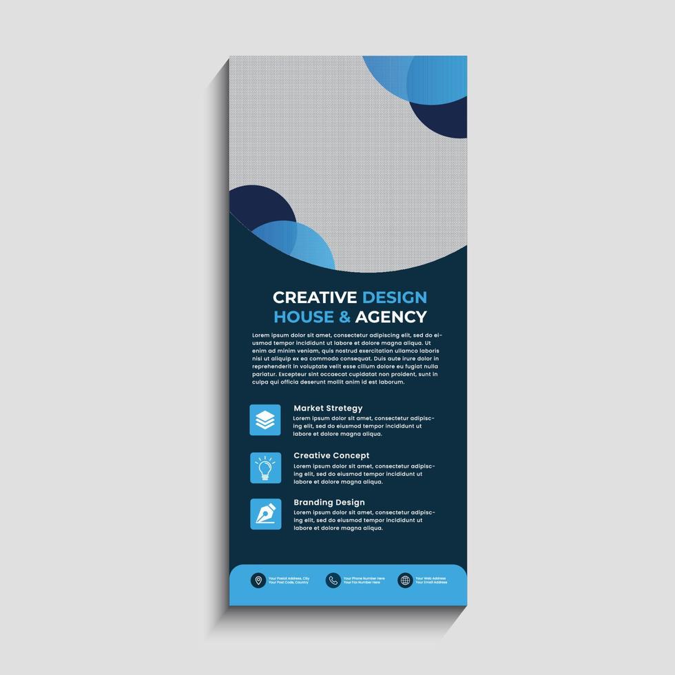 plantilla de standee de señalización de banner enrollable de negocios corporativos vector