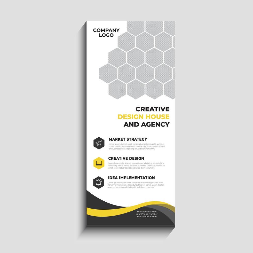 Corporate Business Roll Up Banner Signage Standee Template vector