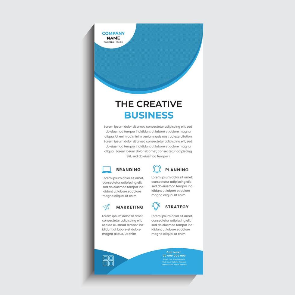 Corporate Business Roll Up Banner Signage Standee Template vector