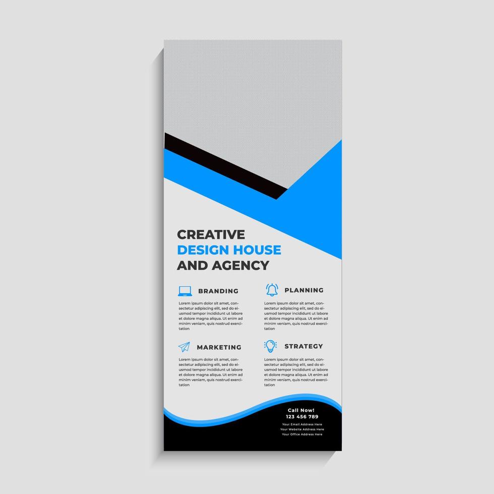 Corporate Business Roll Up Banner Signage Standee Template vector