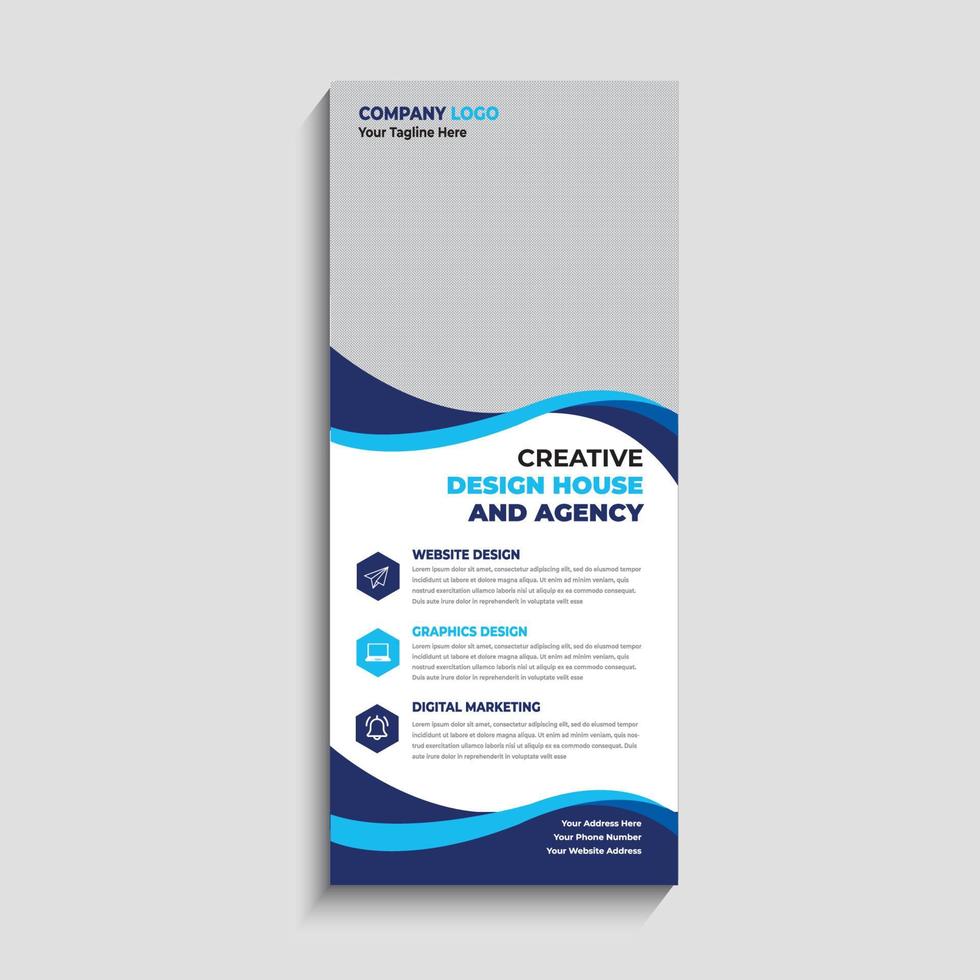 Corporate Business Roll Up Banner Signage Standee Template vector