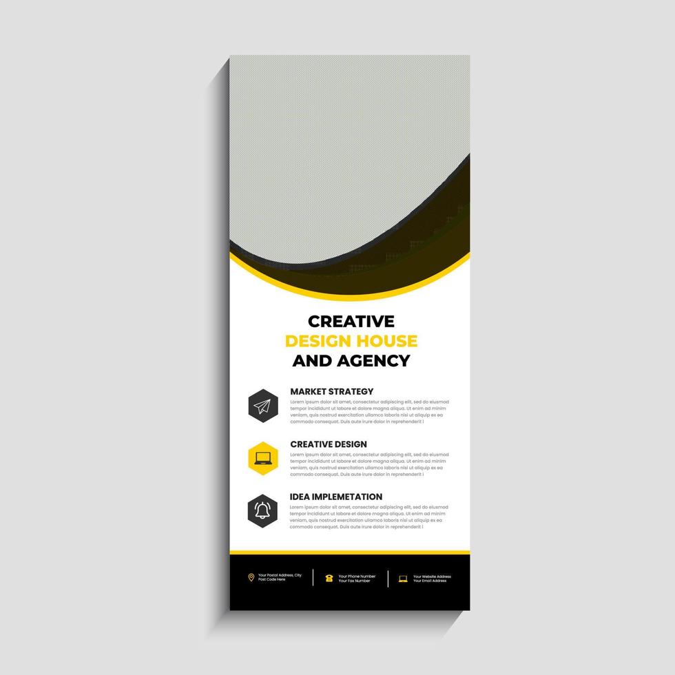 Corporate Business Roll Up Banner Signage Standee Template vector