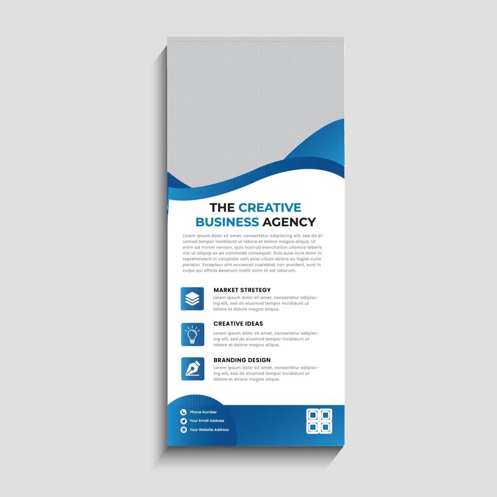 Corporate Business Roll Up Banner Signage Standee Template vector