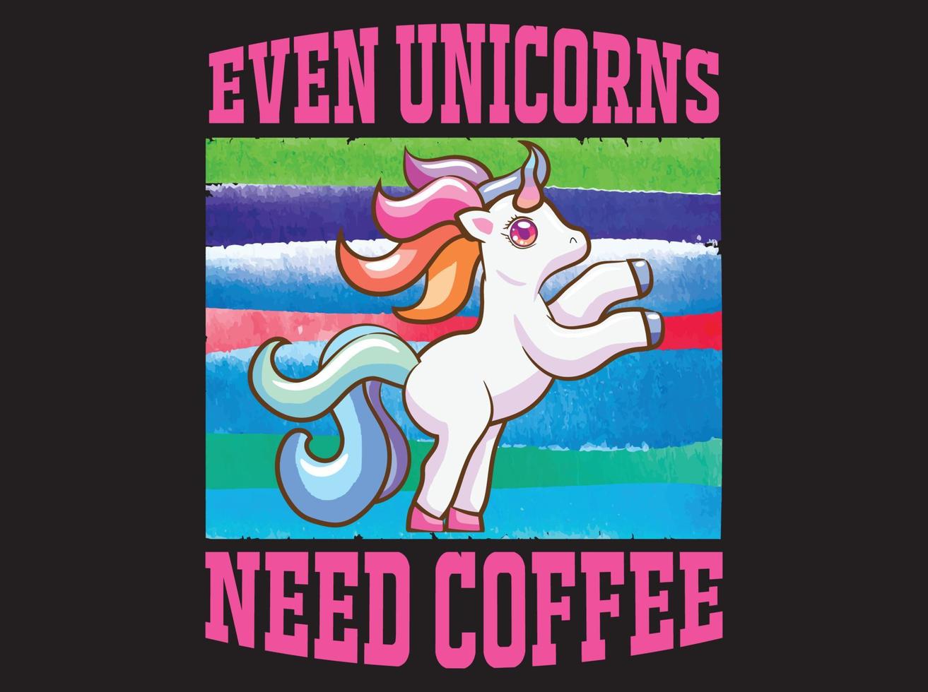 Unicorn t-shirt  design vector file