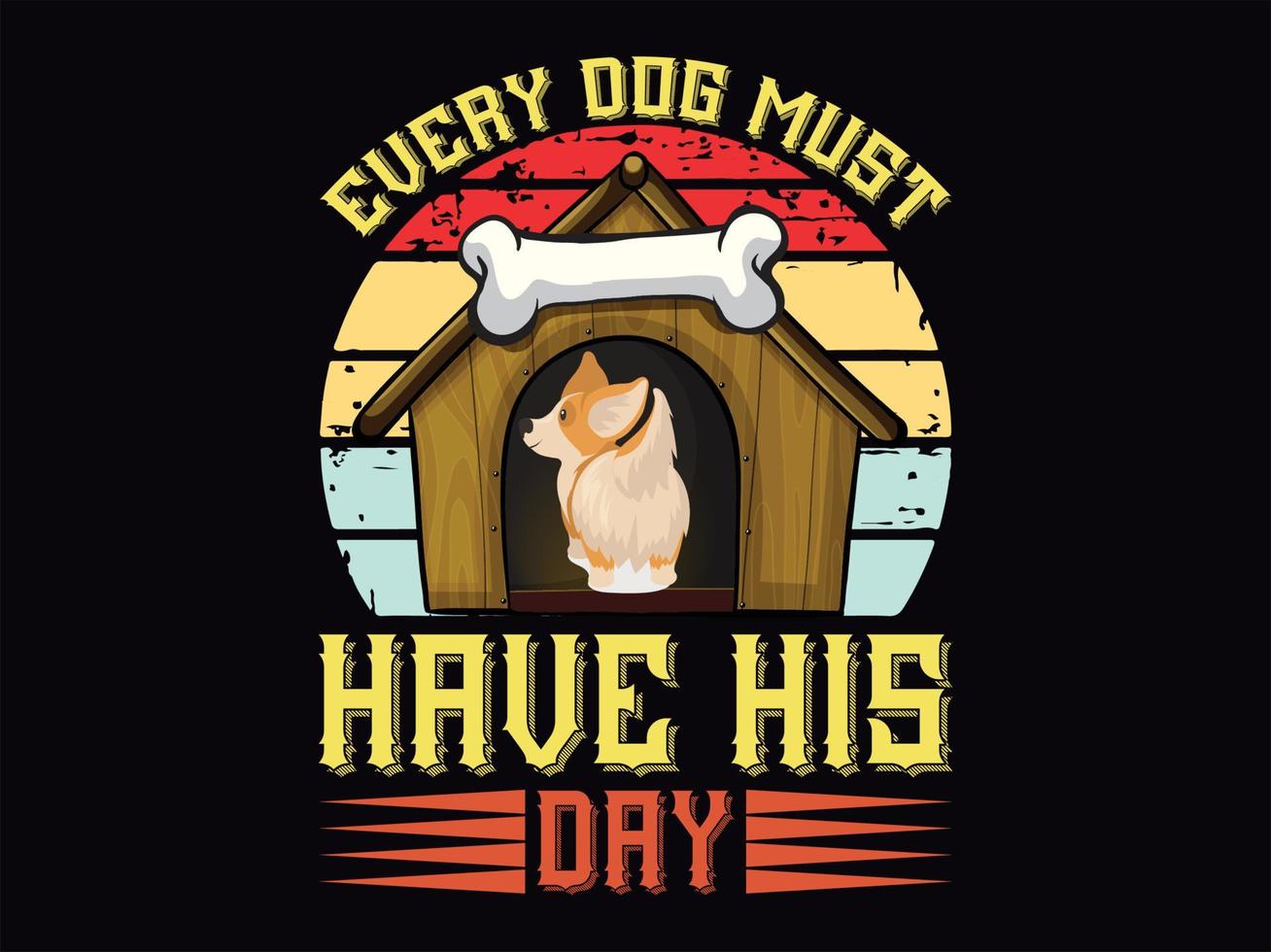 archivo vectorial de diseño de camiseta de perro vector