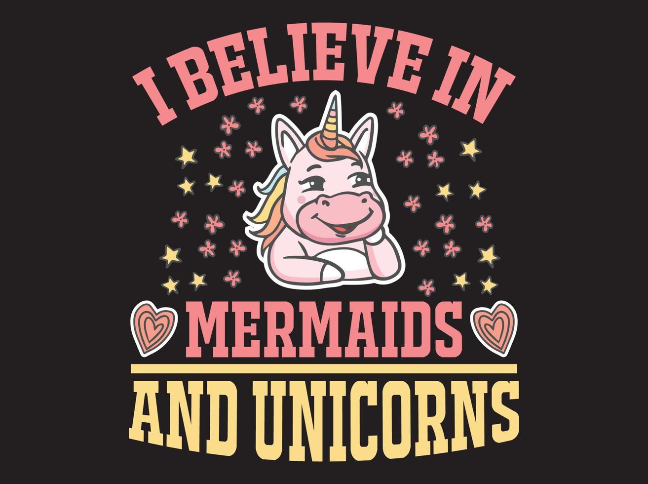 Unicorn t-shirt  design vector file