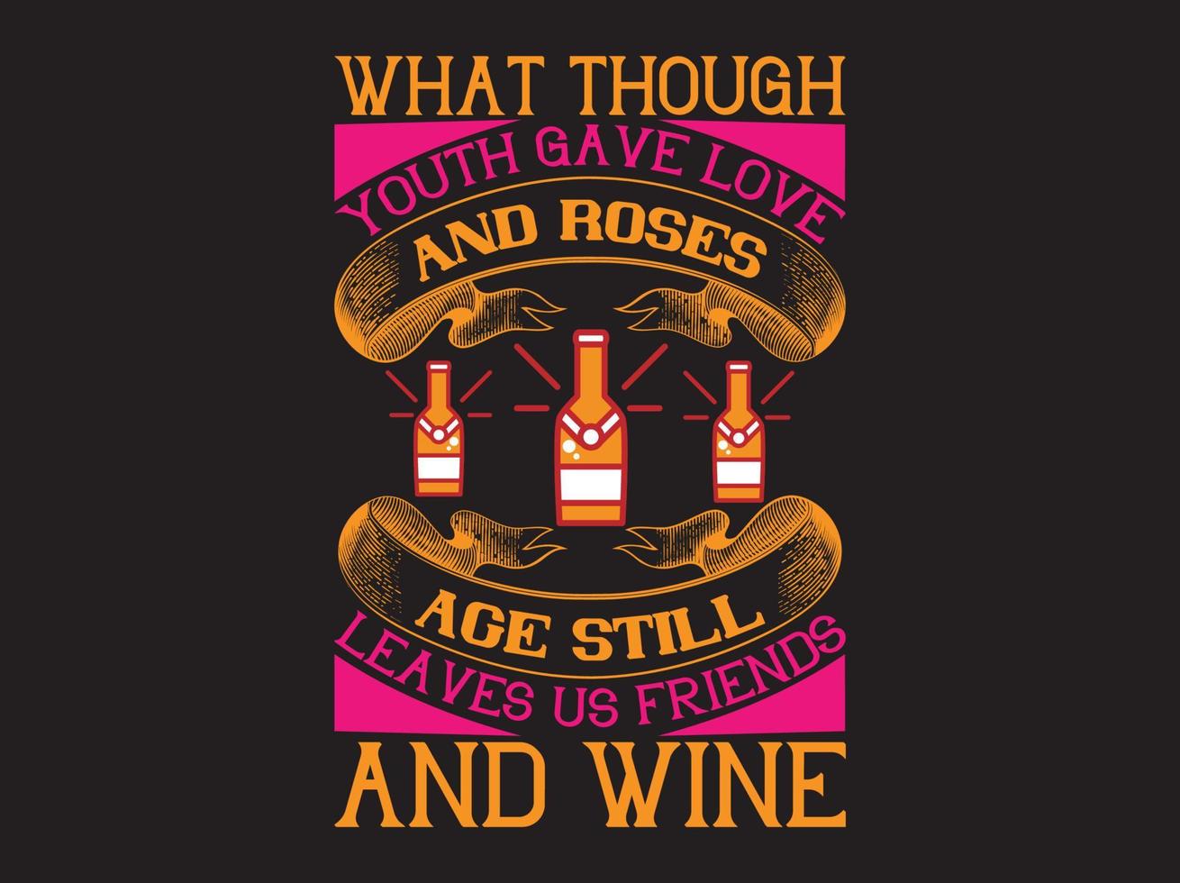 Wine t-shirt design vector file