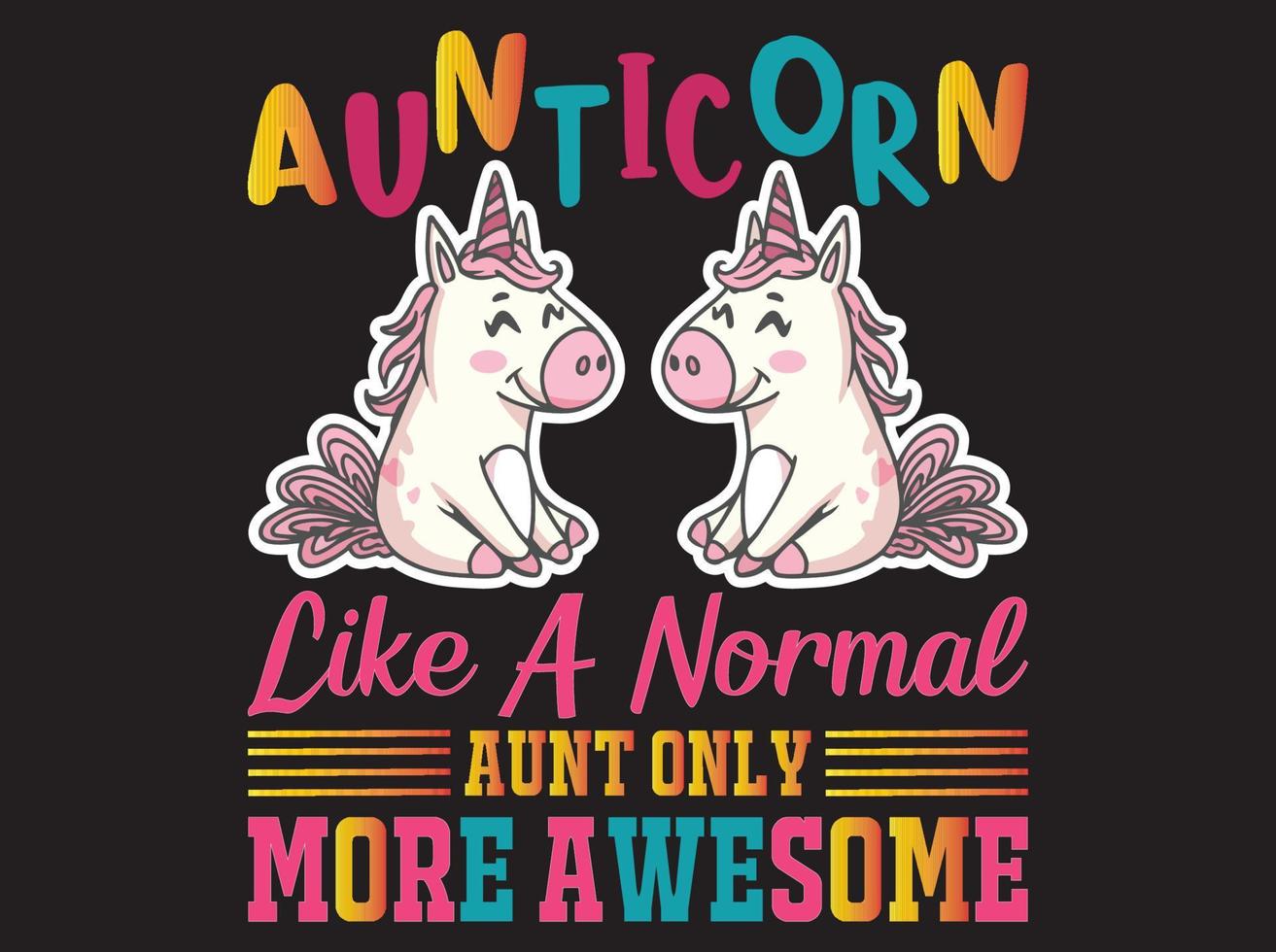 Unicorn t-shirt  design vector file