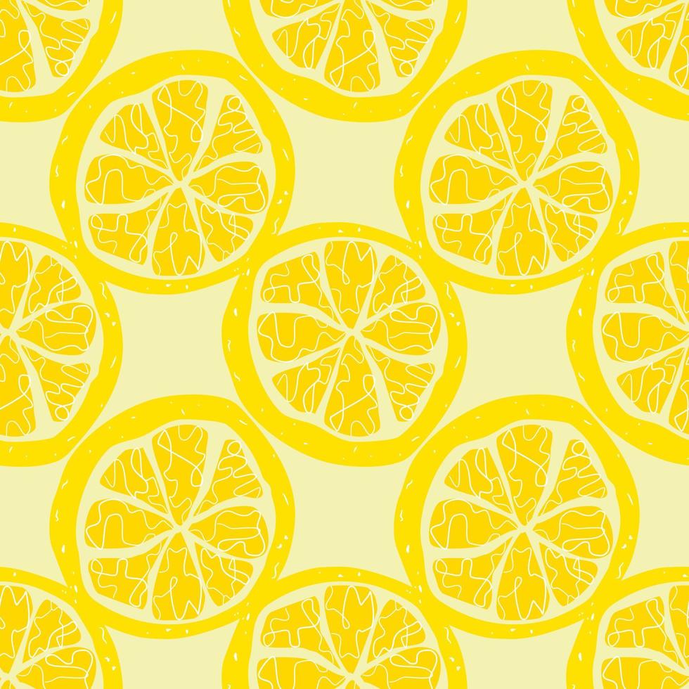 Seamless pattern with lemon. Summer background. Patterns of wrapping paper and pillows. vector