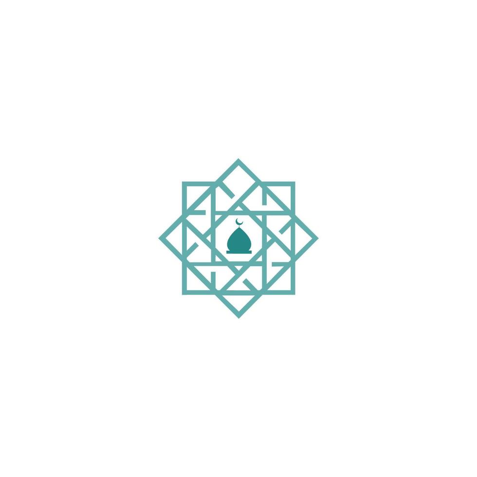 Mosque Logo Template Design Vector, White background, Modern Mosque icon illustration. vector