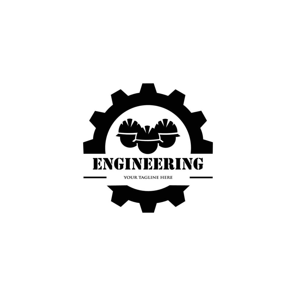 logotipo de ingeniero mecánico. Diseños de logo e identidad. vector