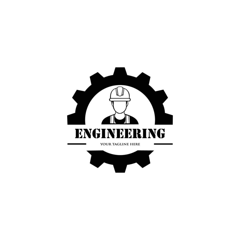 logotipo de ingeniero mecánico. Diseños de logo e identidad. vector