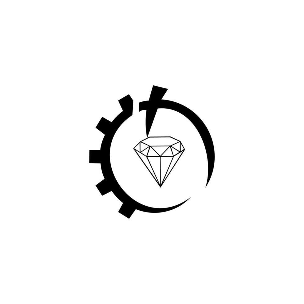 plantilla de vector de diseño de logotipo de minería