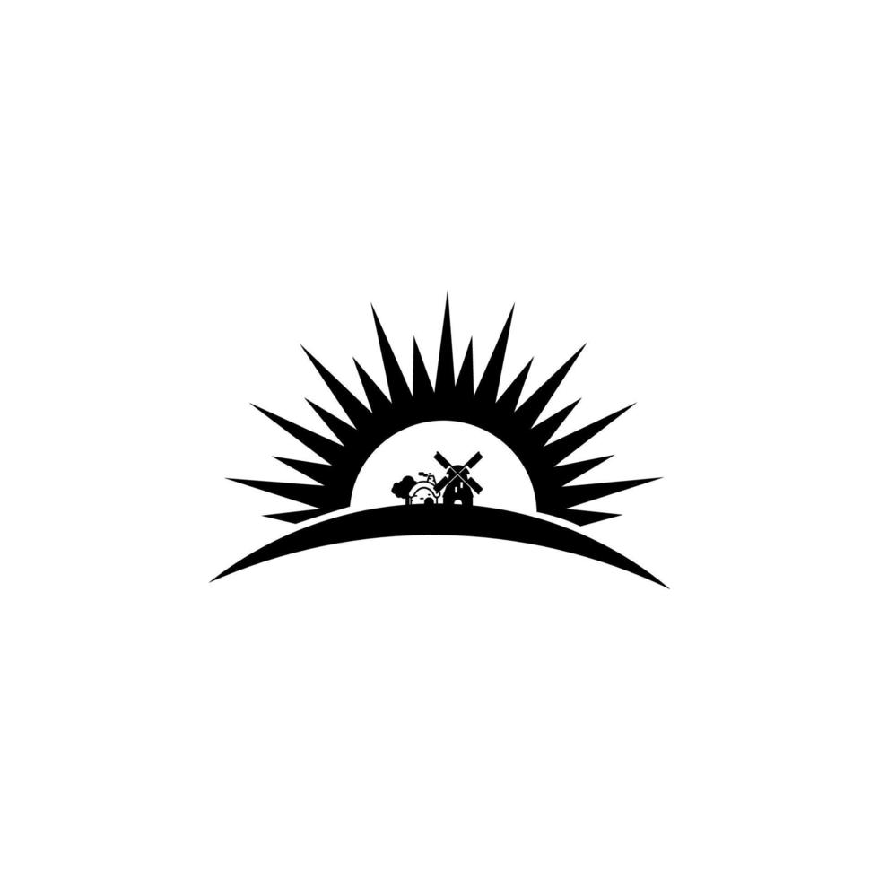 Farm House concept logo, Isolated on white background. vector