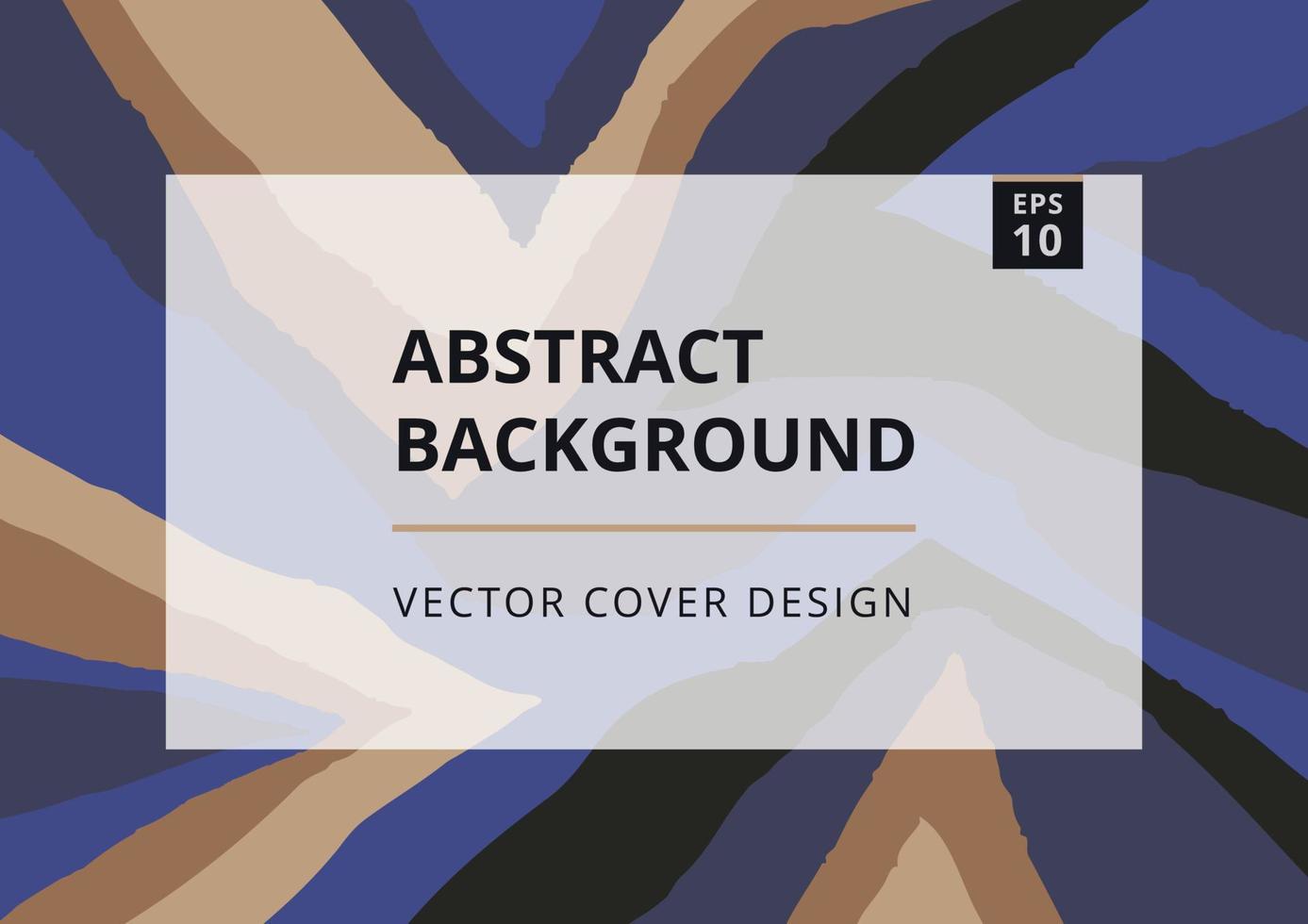 Modern background with abstract geometric ornament in dark blue and brown colors. Cover creative layout template. Vector illustration for brochure, presentation, banner and branding design.