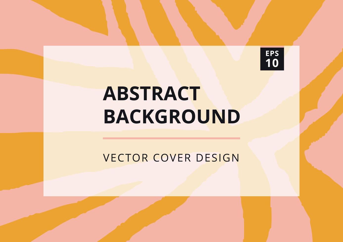 Modern background with abstract geometric ornament in orange and pink color vector