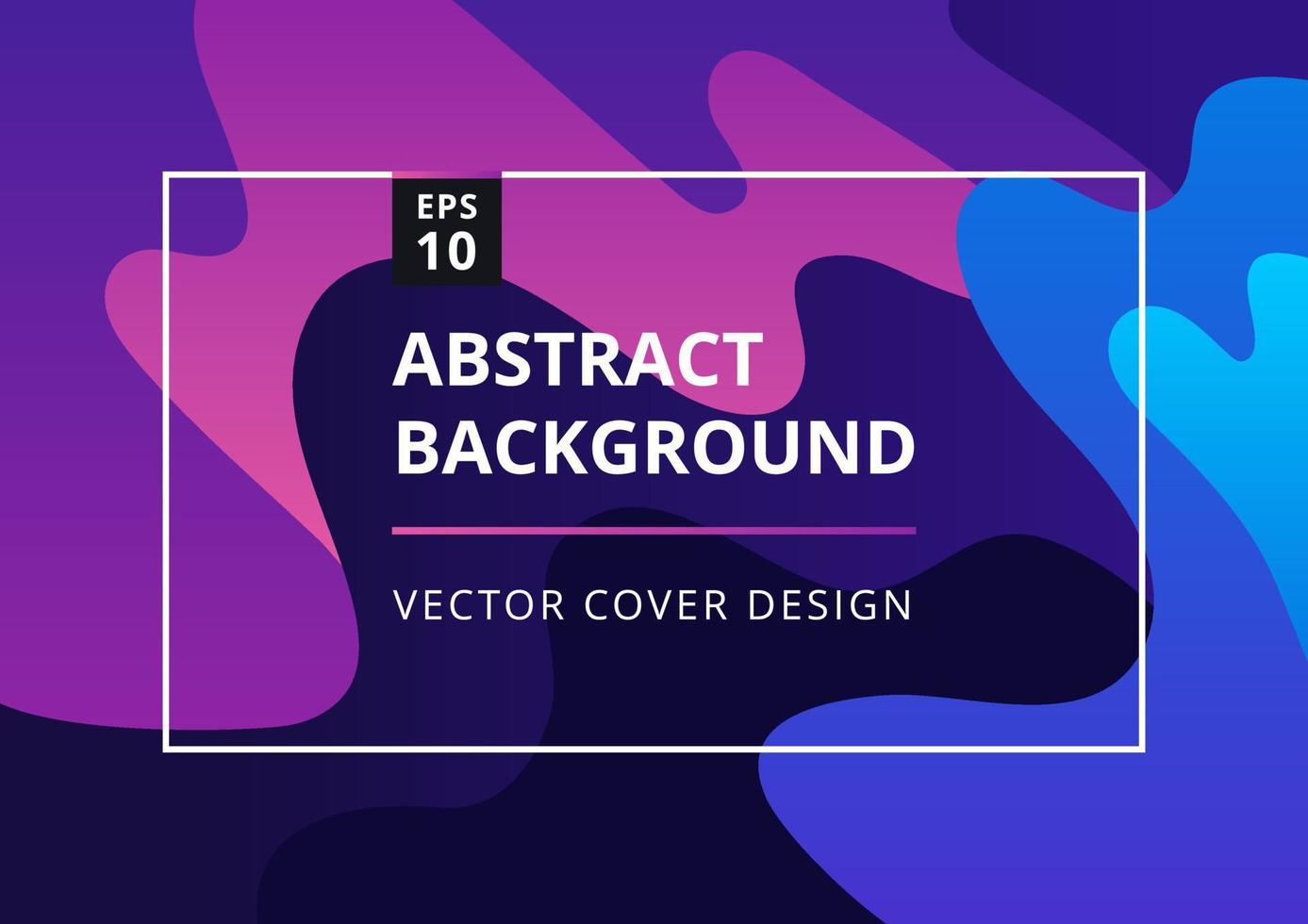 Minimal geometric background with fluid shapes in gradient blue colors. Abstract cover templates for presentation, flyer, banner. Modern design template with space for text. Vector illustration