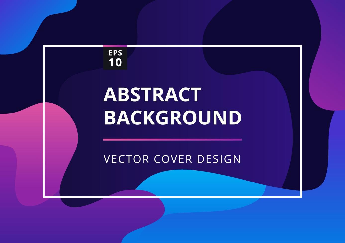 Minimal geometric background with fluid shapes in gradient blue colors. Abstract cover templates for presentation, flyer, banner. Modern design template with space for text. Vector illustration