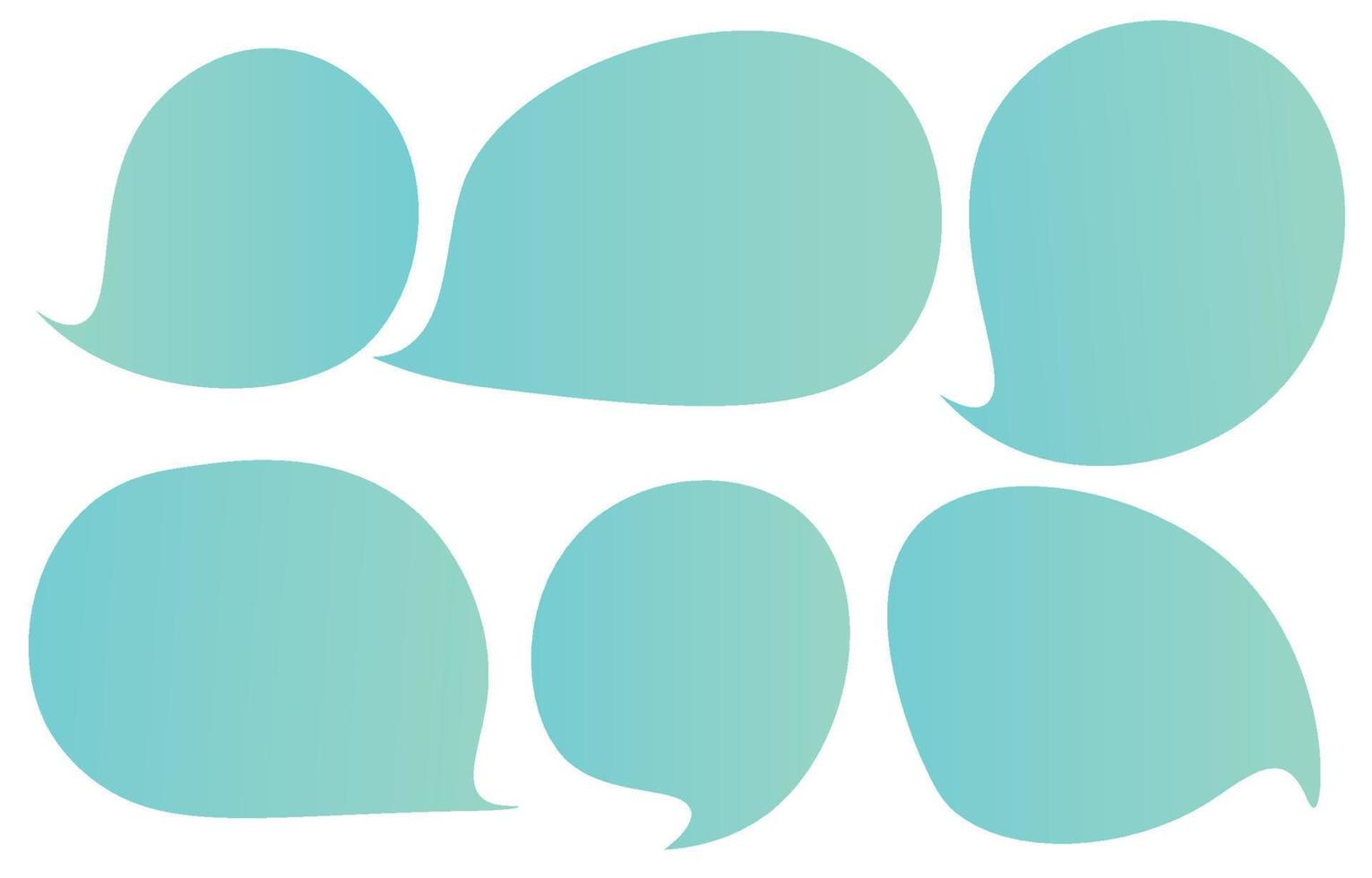Set speech bubbles on white background. chat box or chat vector square and doodle message or communication icon Cloud speaking for comics and minimal message dialog