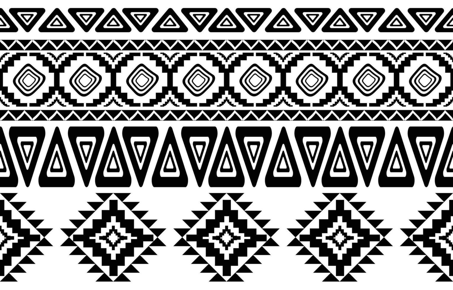 patrón geométrico étnico abstracto blanco y negro tribal africano. diseño para fondo o papel tapiz.ilustración vectorial para imprimir patrones de tela, alfombras, camisas, disfraces, turbantes, sombreros, cortinas. vector