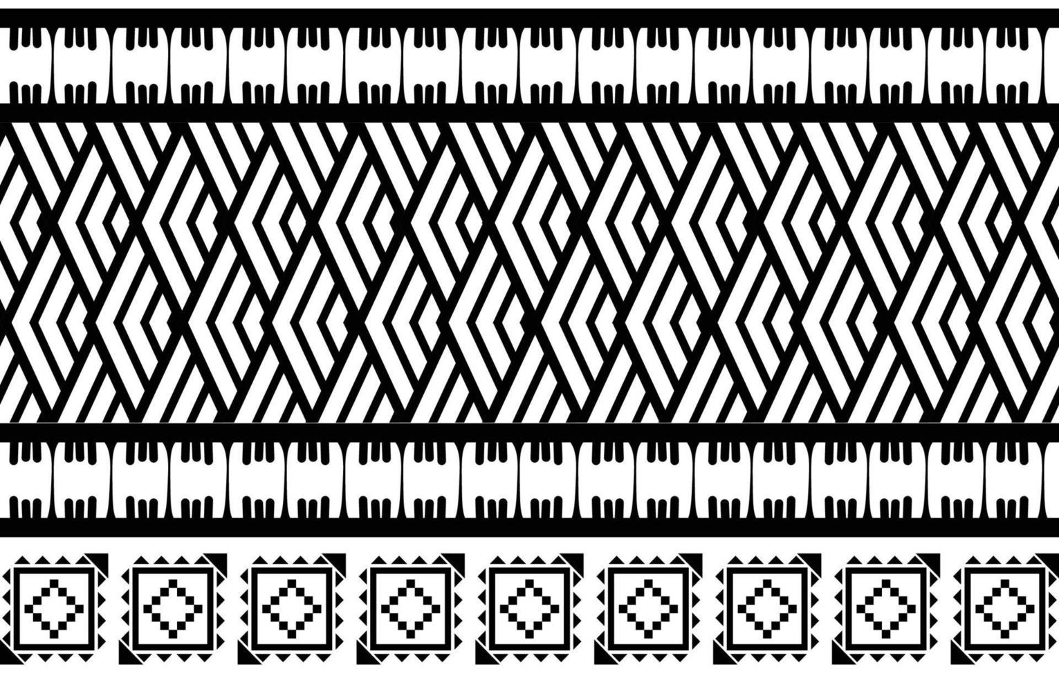 patrón geométrico étnico abstracto blanco y negro tribal africano. diseño para fondo o papel tapiz.ilustración vectorial para imprimir patrones de tela, alfombras, camisas, disfraces, turbantes, sombreros, cortinas. vector