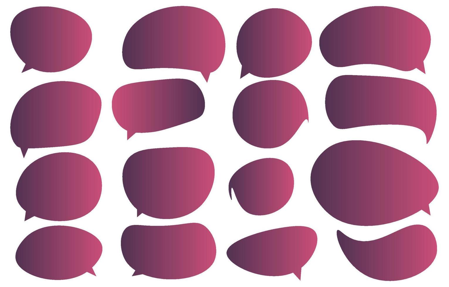 Set speech bubbles on white background. chat box or chat vector square and doodle message or communication icon Cloud speaking for comics and minimal message dialog