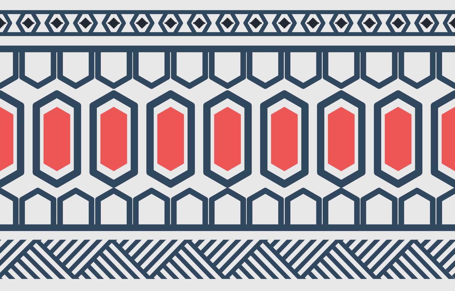 Geometric oriental tribal ethnic pattern traditional background Design for carpet,wallpaper,clothing,wrapping,batik,fabric,Vector illustration embroidery style. vector