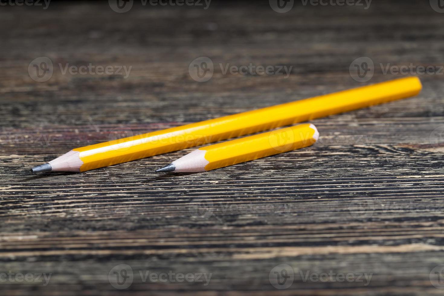 solid color wooden pencils with gray lead photo