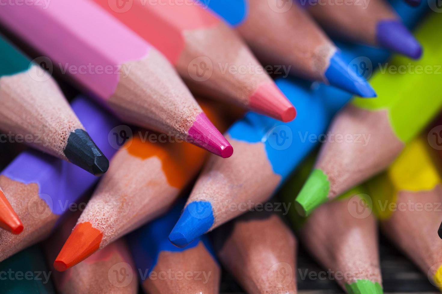 ordinary colored wooden pencil photo