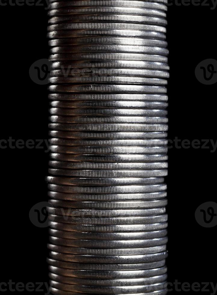round metal coins of silver color photo
