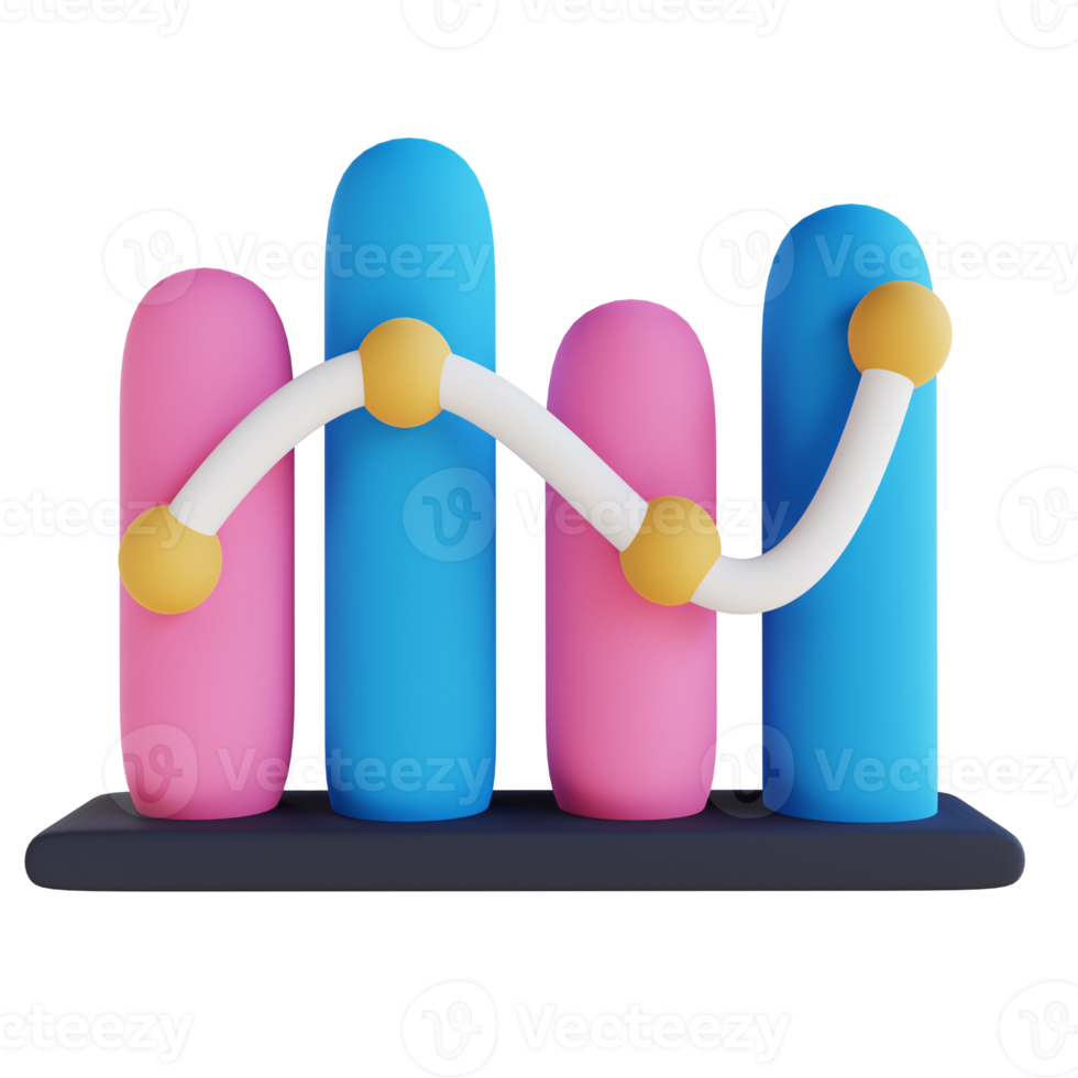 3D illustration charts png