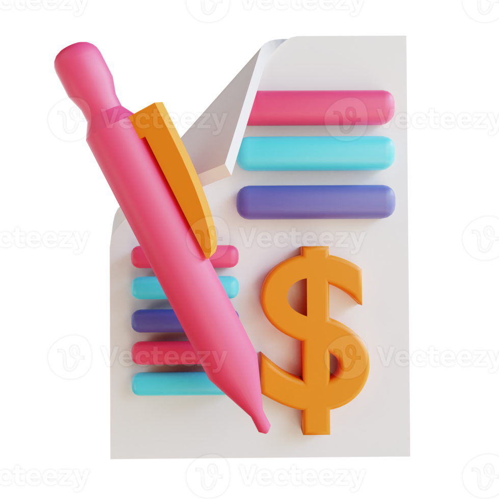 3D illustration budgeting suitable for business and finance png