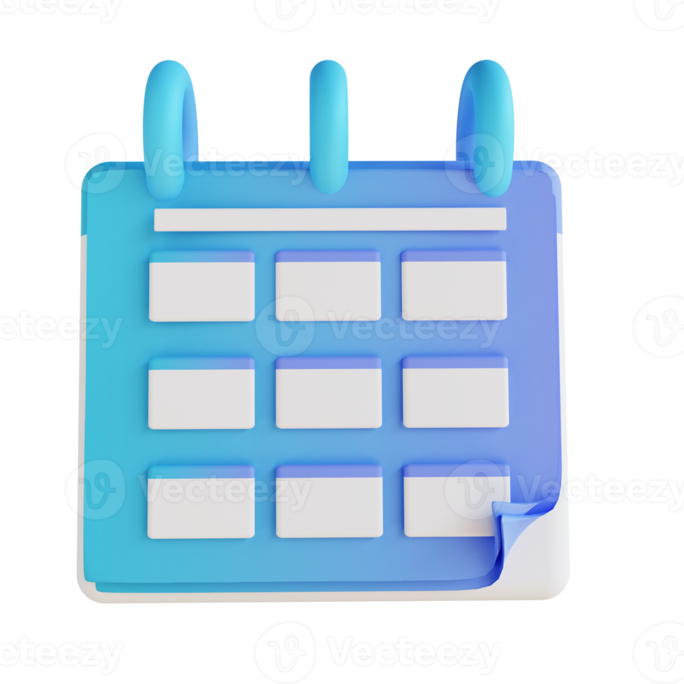3D illustration calendar png