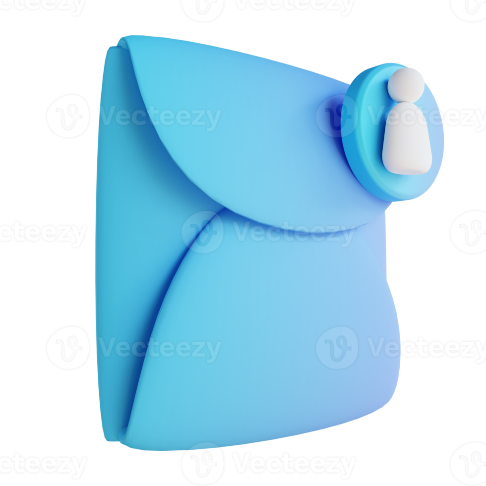 3D illustration message png