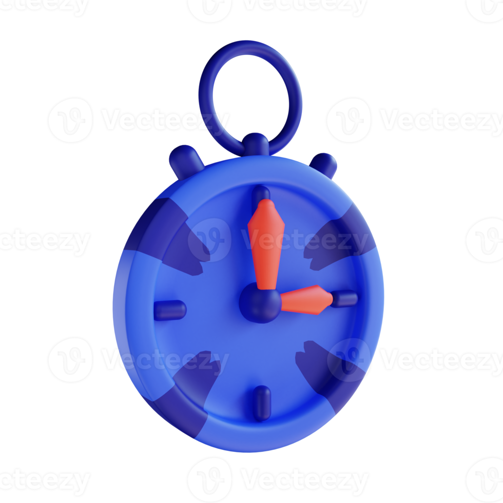 3D illustration time management for digital marketing png