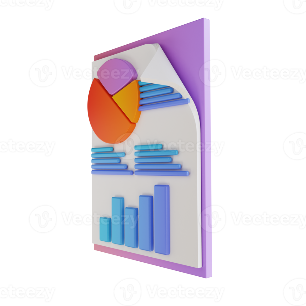 illustration 3d gestion des données colorées png