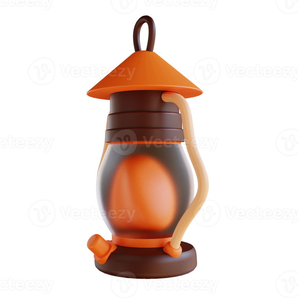 3D illustration Lantern suitable for camping png