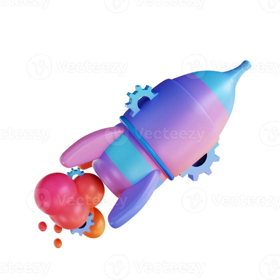 3D illustration colorful startup png