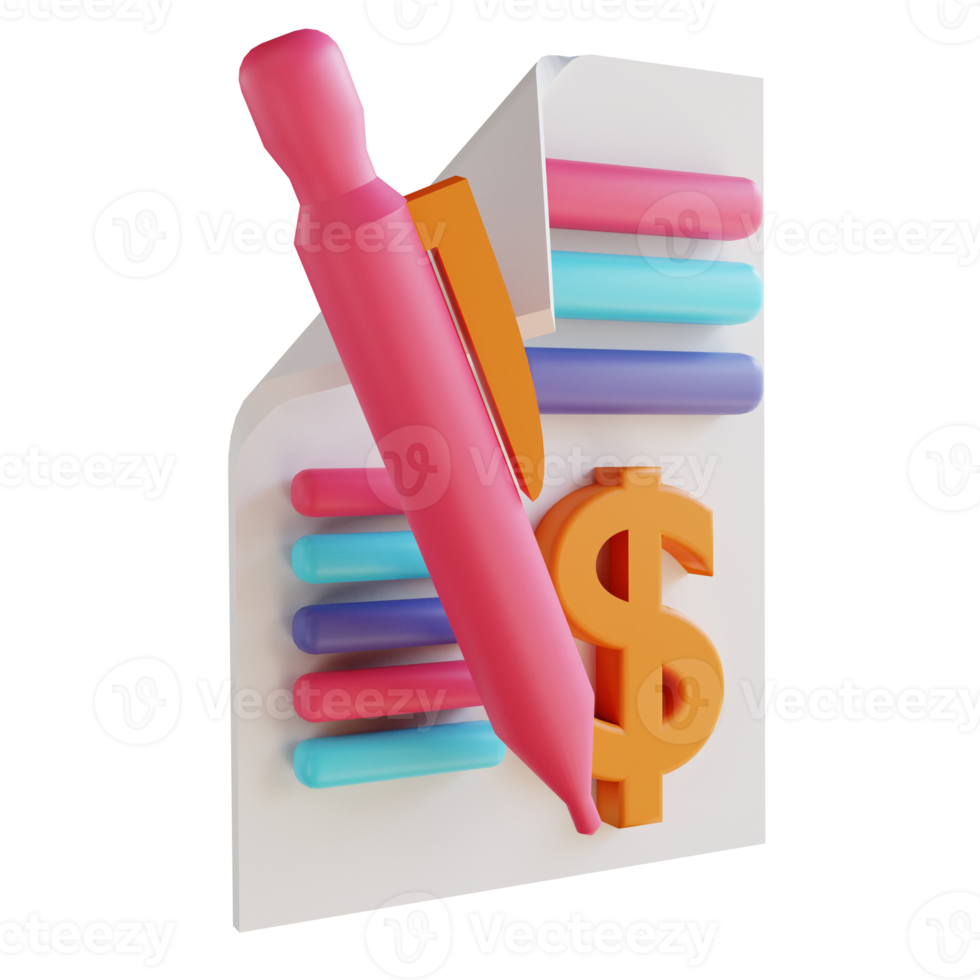 3D illustration budgeting suitable for business and finance png
