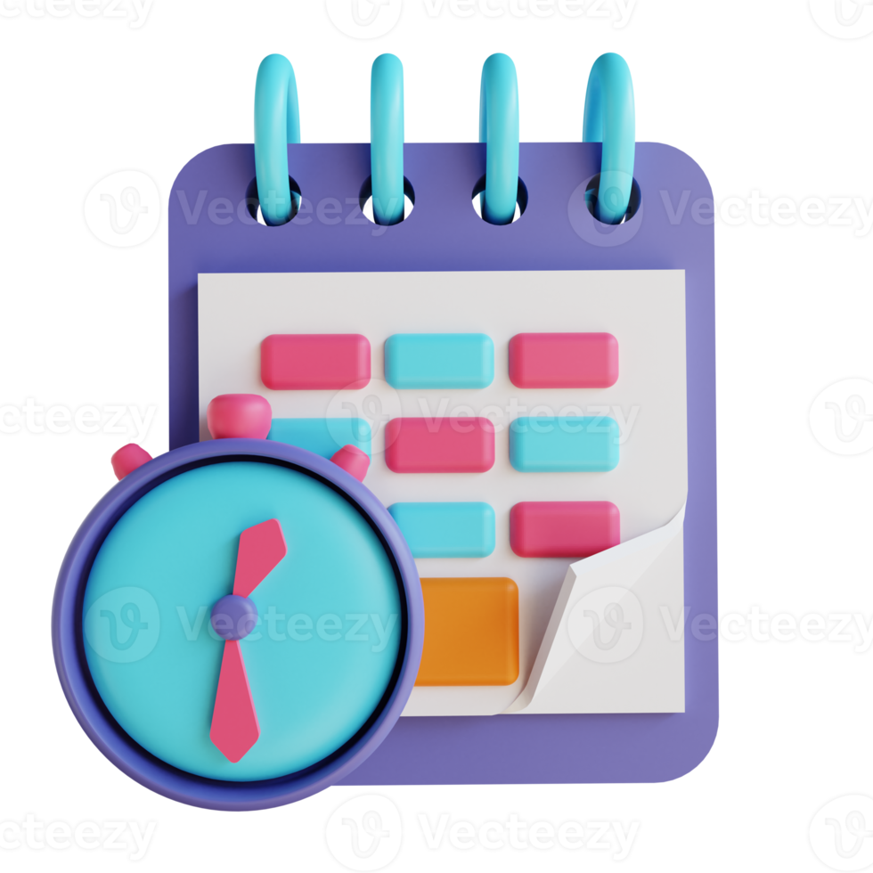 3D-illustratiekalender geschikt voor zaken en financiën png