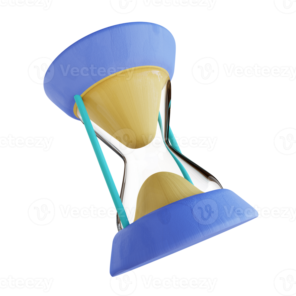 3D illustration of hourglass png