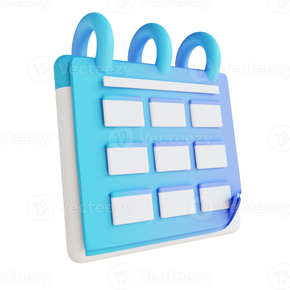 3D illustration calendar png