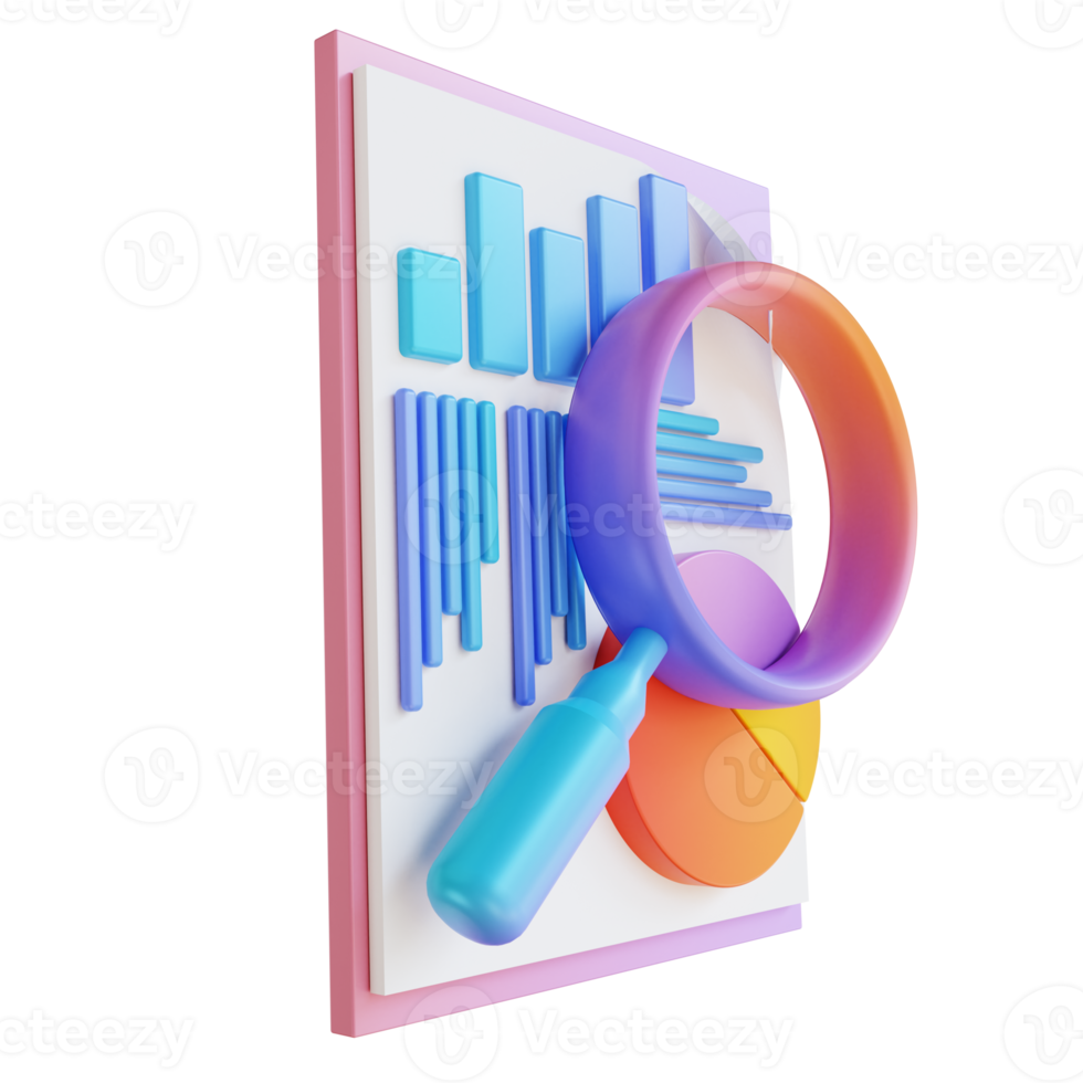 3D illustration colorful data validation png