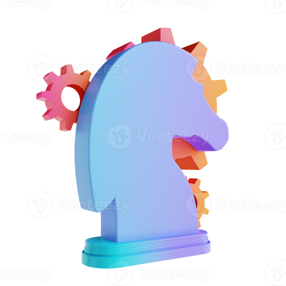 3D illustration colorful business strategy png