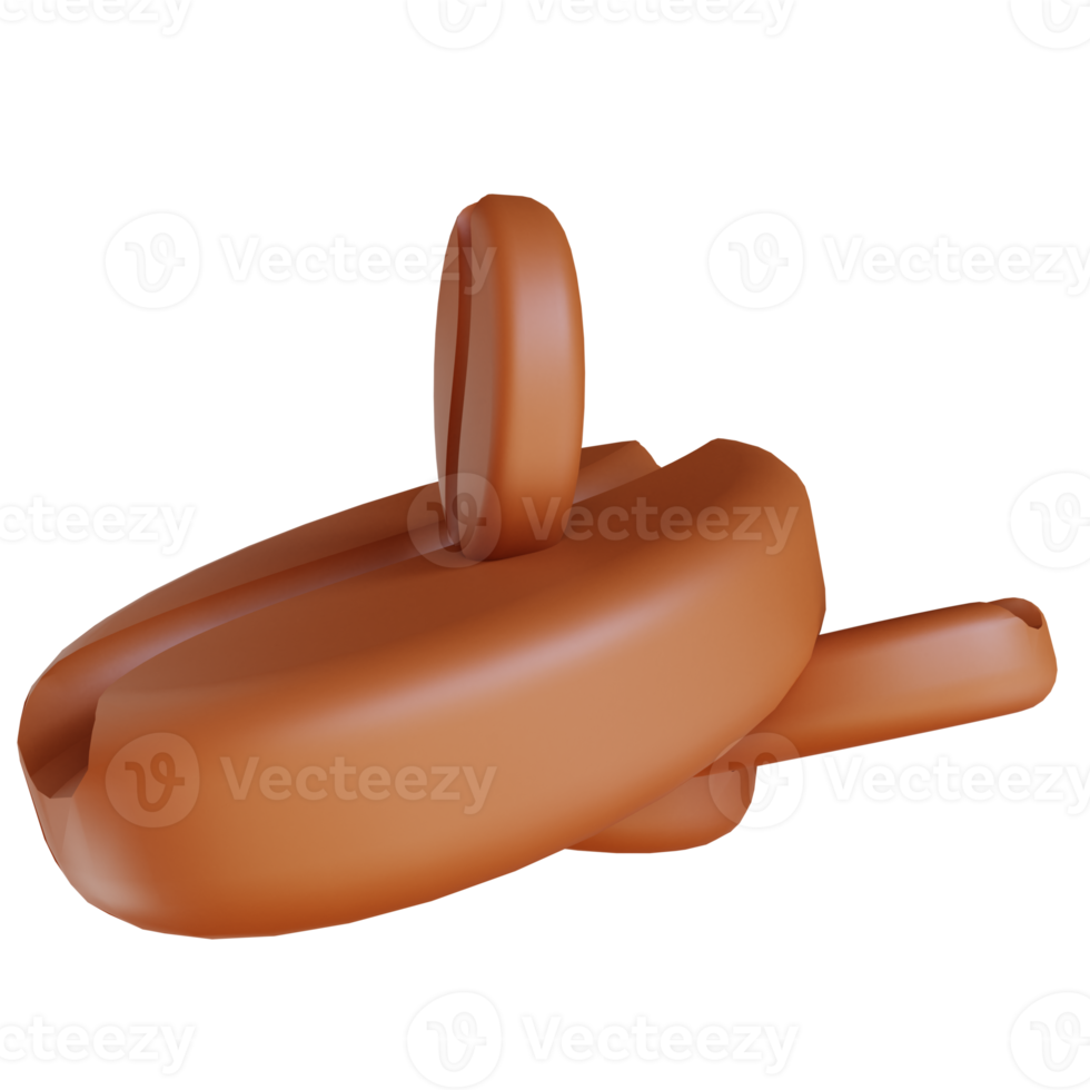 3D illustration coffee beans png