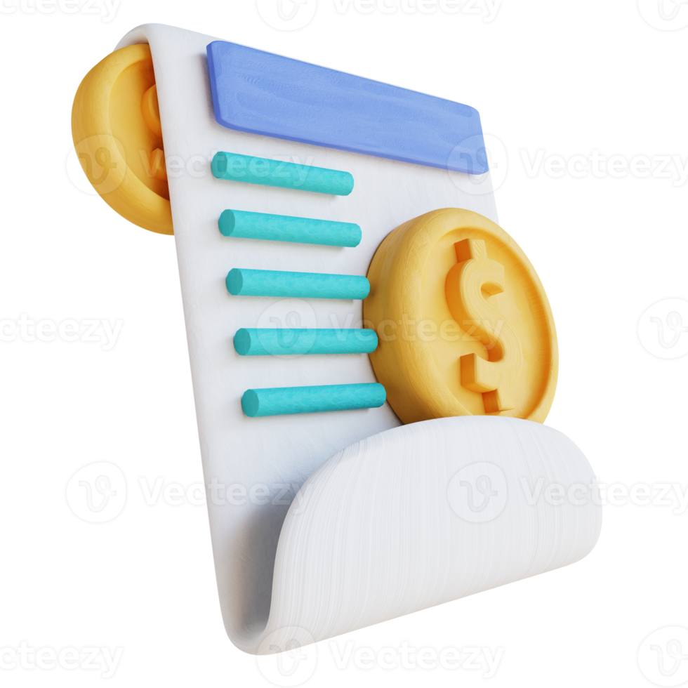 3d illustratie geld document png