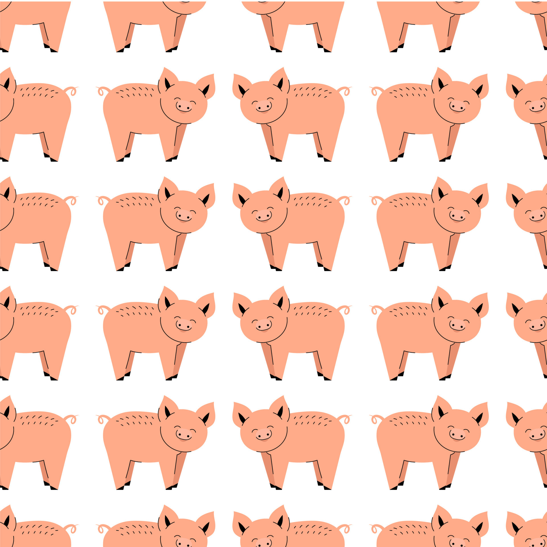 Seamless pattern with cute cows. Background with farm animals. Wallpaper,  packaging. Flat vector illustration 9456893 Vector Art at Vecteezy