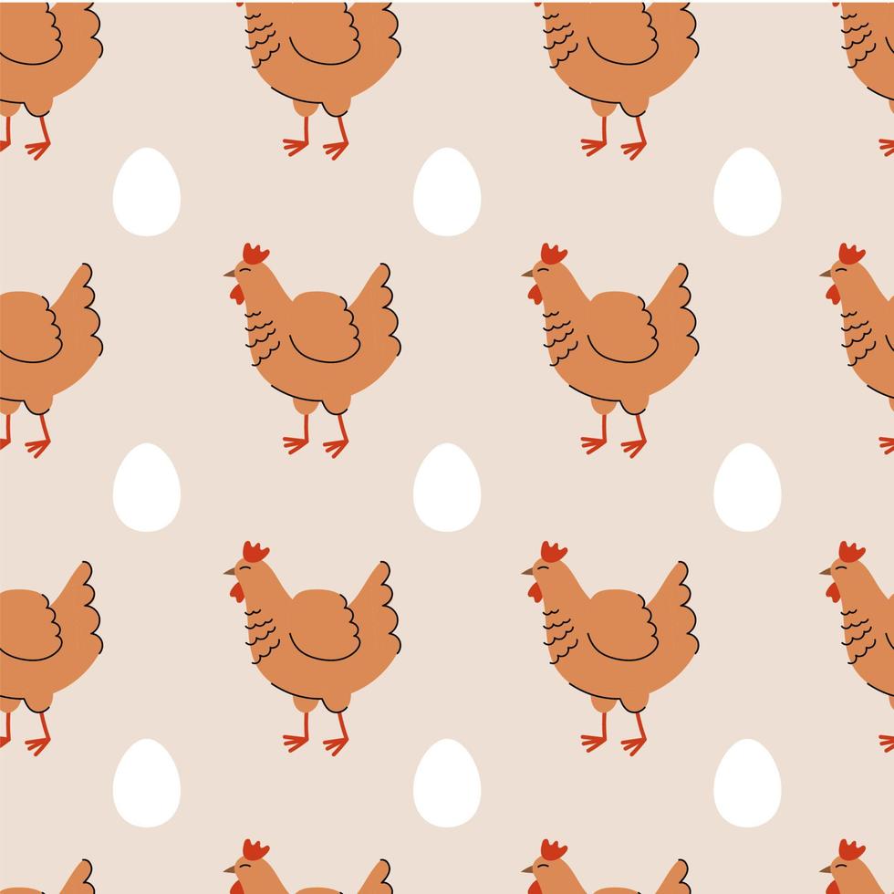 Chicken Hen Life Cycle Cartoon Vector Seamless Background Wallpaper01  Stock Vector  Adobe Stock