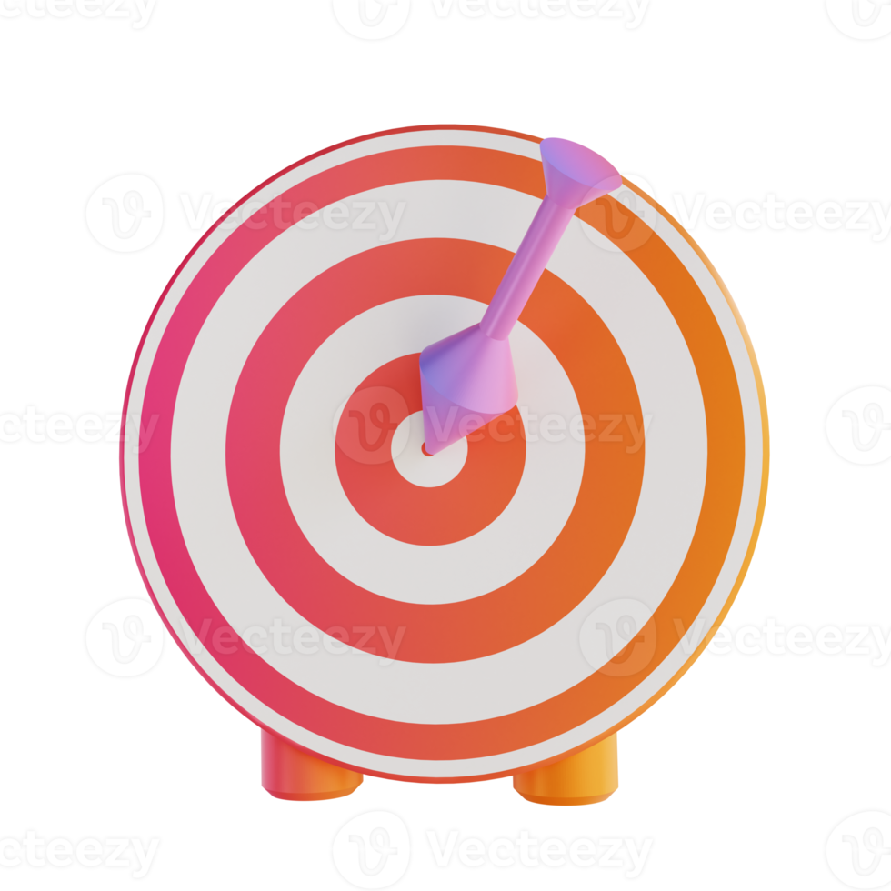 3D illustration colorful business targets png